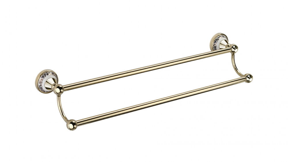 Изображение товара Полотенцедержатель Fixsen Bogema Gold FX-78502G, двойной, 63 см, золото