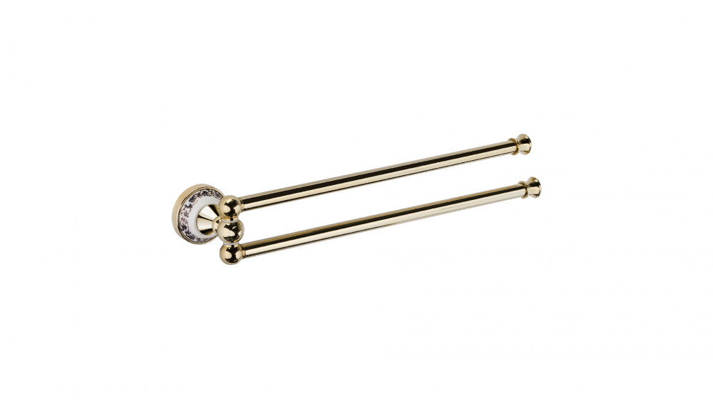 Изображение товара Полотенцедержатель Fixsen Bogema Gold FX-78502AG, двойной, 46 см, золото