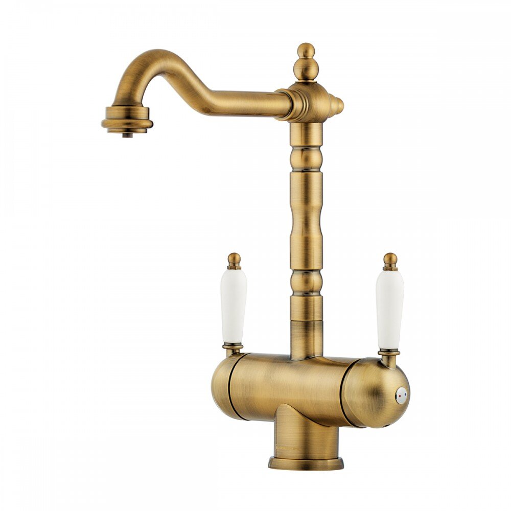 Изображение товара Смеситель для кухни Omoikiri Amagasaki 4994292 античная латунь с подключением фильтра