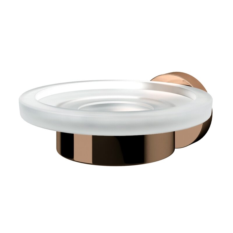 Изображение товара Мыльница WasserKRAFT Asphe розовое золото настенная из металла и стекла