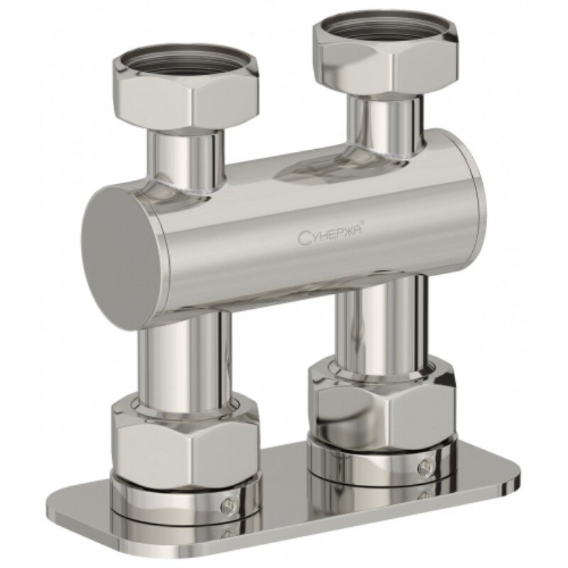 Изображение товара Прямой модуль Сунержа 3/4 дюйма хром для полотенцесушителя Россия