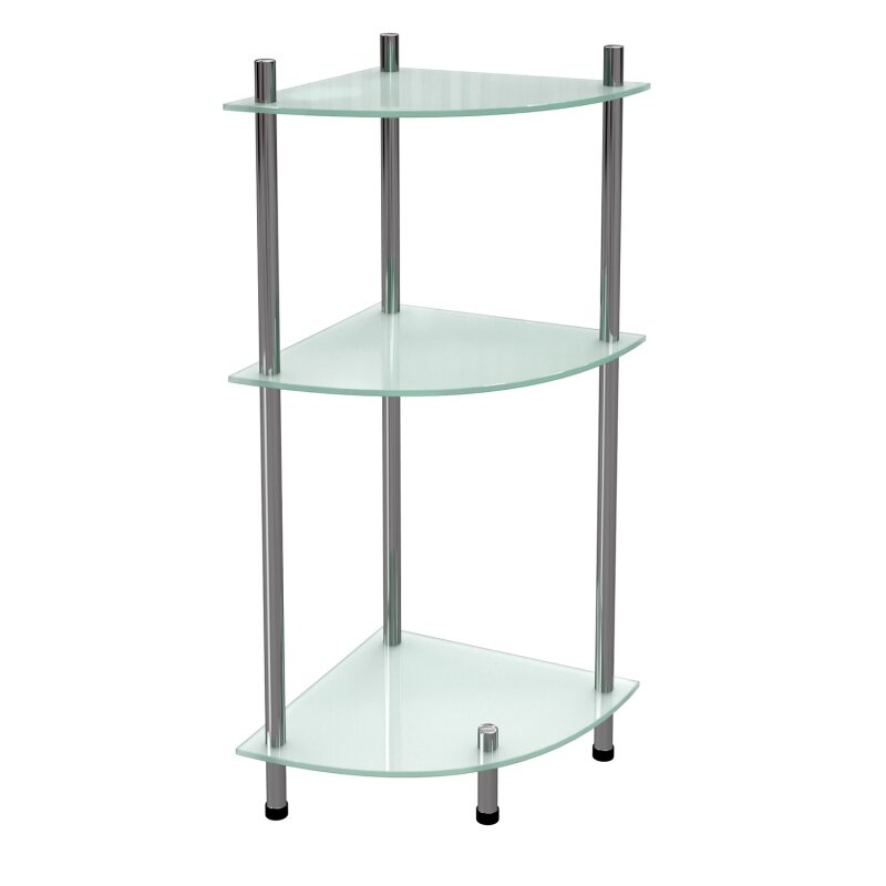 Изображение товара Полка металлическая WasserKRAFT Серия К, напольная, тройная, угловая, хром, K-4133 Изображение товара Полка металлическая WasserKRAFT Серия К, напольная, тройная, угловая, хром, K-4133