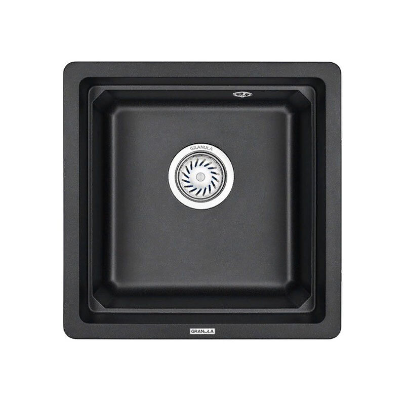 Изображение товара Кухонная мойка Granula KS-4501U, кварц, черная, 45x45 см