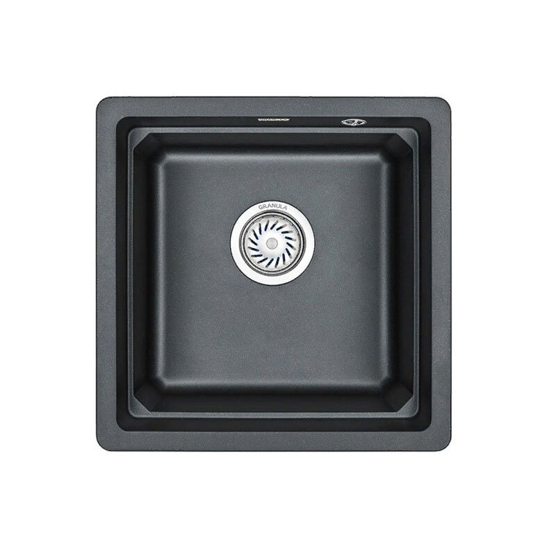 Изображение товара Кухонная мойка Granula KS-4501U 45x45 см кварц черный матовая с комплектом