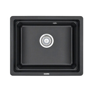 Изображение товара Кухонная мойка Granula Kitchen Space 55 см черного цвета с комплектом