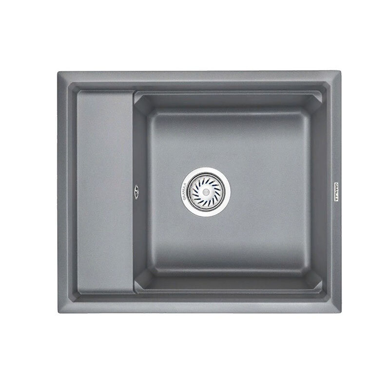 Изображение товара Кухонная мойка Granula KS-6004 6004al из искусственного камня, серый, встраиваемая