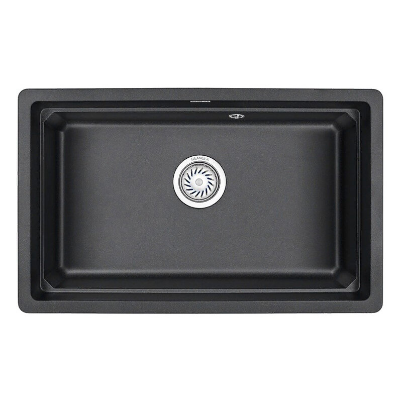 Изображение товара Кухонная мойка Granula KS-7303U черная 73x45 см с комплексом аксессуаров