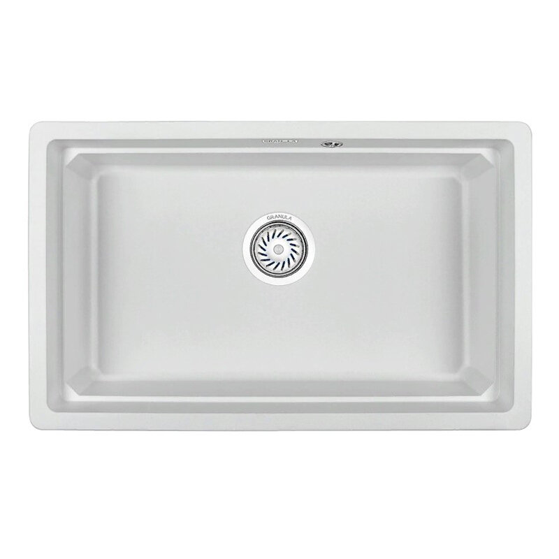 Изображение товара Кухонная мойка Granula KS-7303U арктик кварц 73x45 см с ролл-мат и дозатор