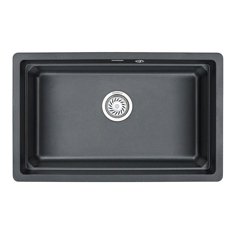 Изображение товара Кухонная мойка Granula Kitchen Space 75 см шварц с внутренней площадкой и комплектом