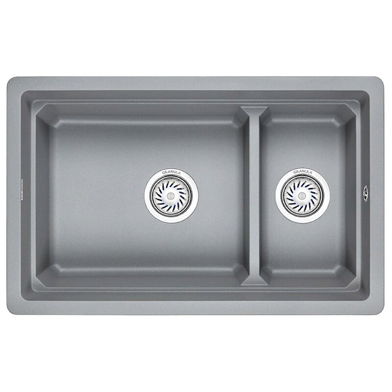 Изображение товара Кухонная мойка Granula KS-7304U 7304Ual из кварца, двойная, врезная, Россия