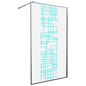 Изображение товара Душевая стенка Dto LC, со свободным входом, 120 см, профиль хром, стекло прозрачное с рисунком, без подсветки, LC120