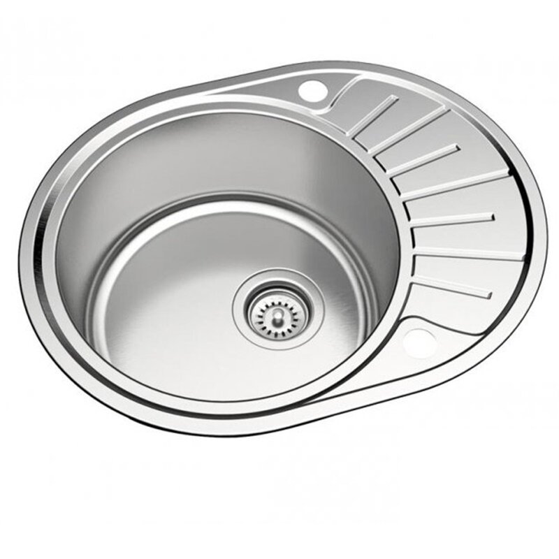 Изображение товара Мойка кухонная Oulin 57,6 см, нержавеющая сталь, цвет сатин, OL-R101