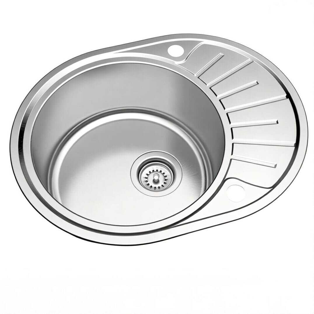 Изображение товара Кухонная мойка Oulin OL-R101 57,6 см из нержавеющей стали с крылом