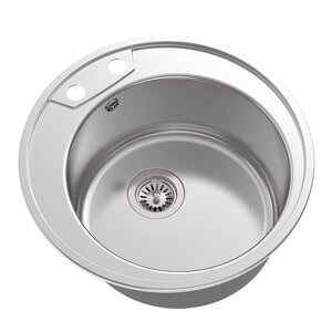 Изображение товара Мойка кухонная Oulin 51 см, нержавеющая сталь, цвет сатин, OL-R510