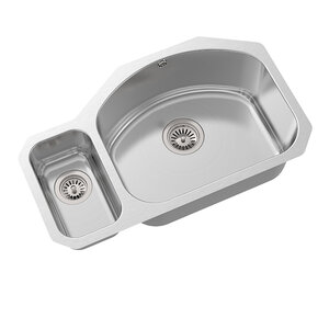 Изображение товара Кухонная мойка Oulin 80,1 см из нержавеющей стали с двумя чашами