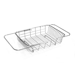 Изображение товара Корзина для сушки посуды на мойку Oulin 806 L нержавеющая сталь хромированная Германия
