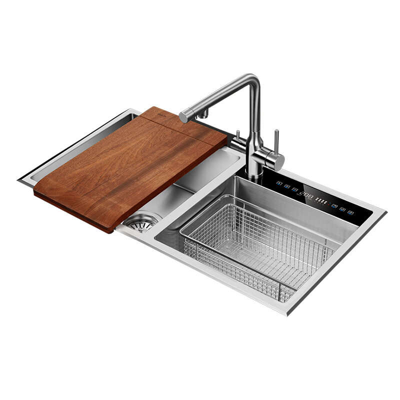 Изображение товара Мойка кухонная Oulin OL-GS2 с сенсорной панелью и фильтрацией