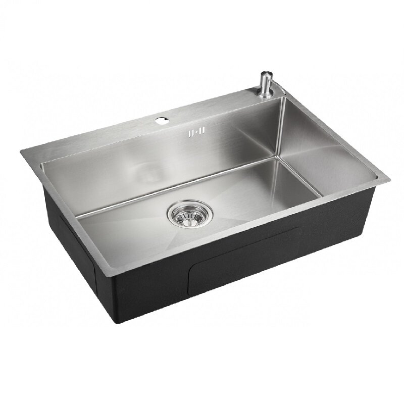 Изображение товара Мойка кухонная Емар Best 74 х 50 см, нержавеющая сталь с PVD покрытием