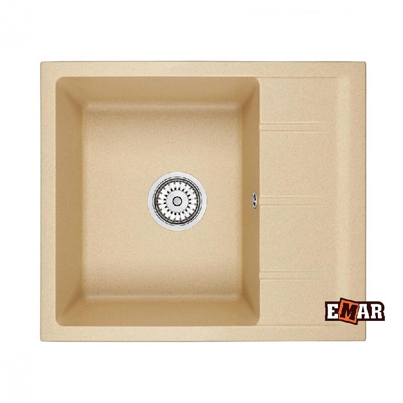 Изображение товара Мойка Емар Quartz EMQ-1580. Q Сардоникс - одночашевая, 58x50 см, искусственный камень