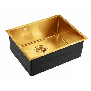 Изображение товара Мойка кухонная Емар Best 54 х 42 см, нержавеющая сталь, Nano Gold, EMB-123 PVD Nano Gold (выставочный образец, без сливной арматуры, отсутствует упаковка)