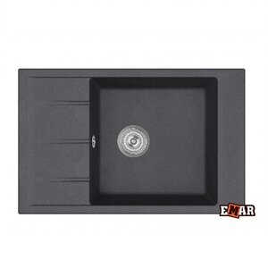 Изображение товара Мойка кухонная Емар Quartz EMQ-1780.Q Морион 78 x 50 см, искусственный камень, Морион