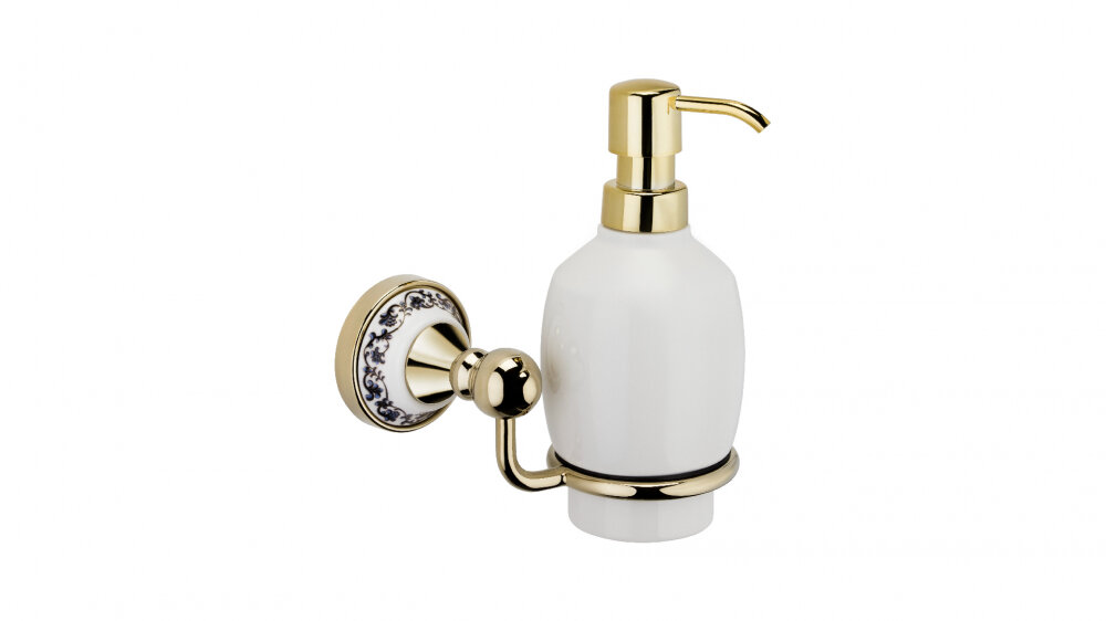 Изображение товара Дозатор жидкого мыла Fixsen Bogema Gold FX-78512G золотой настенный стильный ретро