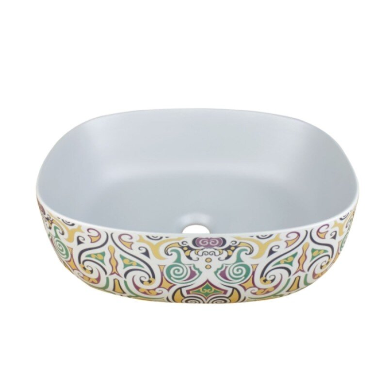 Изображение товара Раковина Bronze de Luxe Murano 45,5 см, белая с рисунком