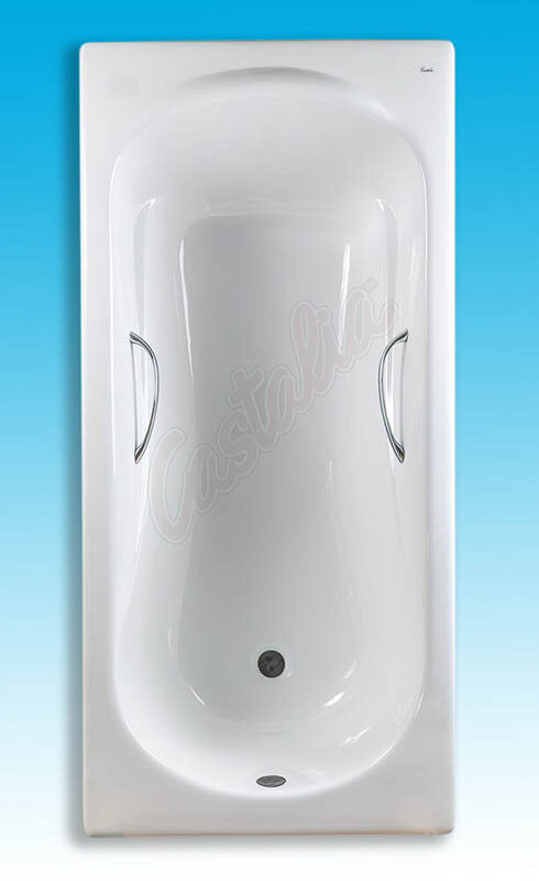 Изображение товара Чугунная ванна Castalia Venera 170х80 см с ручками белая высокая износостойкость