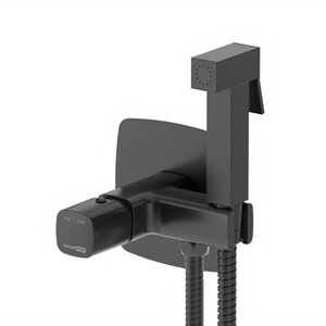 Изображение товара Гигиенический душ WasserKRAFT Nuthe, 9138, со смесителем, черный матовый