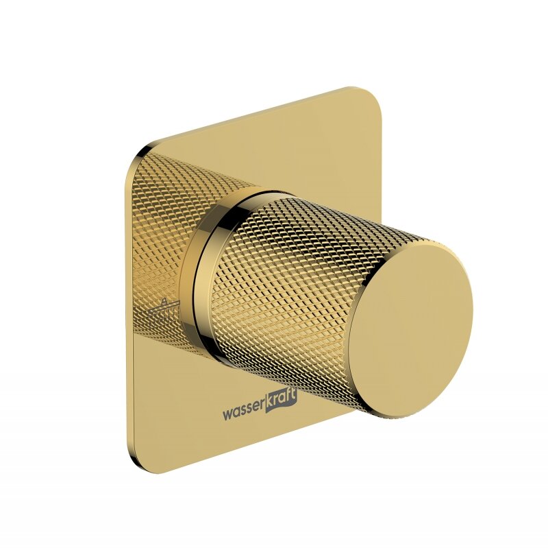 Изображение товара Переключатель потоков WasserKRAFT Ems, на 2 потребителя, золото глянцевое, A303 Изображение товара Переключатель потоков WasserKRAFT Ems, на 2 потребителя, золото глянцевое, A303