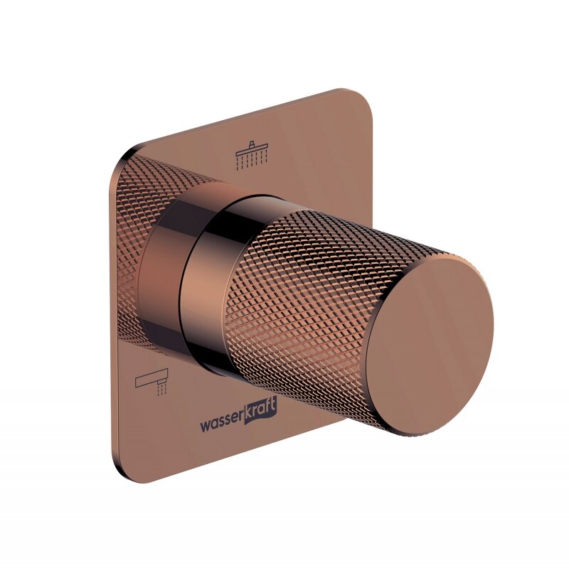 Изображение товара Переключатель потоков WasserKRAFT A310 для душа, латунь, золото розовое