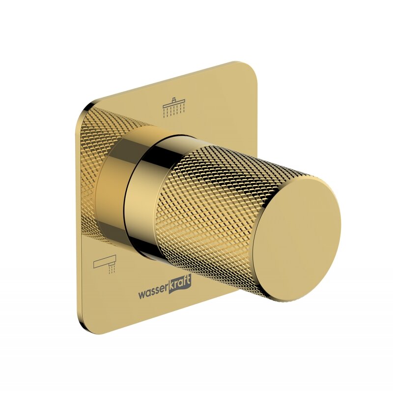 Изображение товара Переключатель потоков WasserKRAFT Ems A304 для душа с золотым PVD- покрытием Изображение товара Переключатель потоков WasserKRAFT Ems A304 для душа с золотым PVD- покрытием