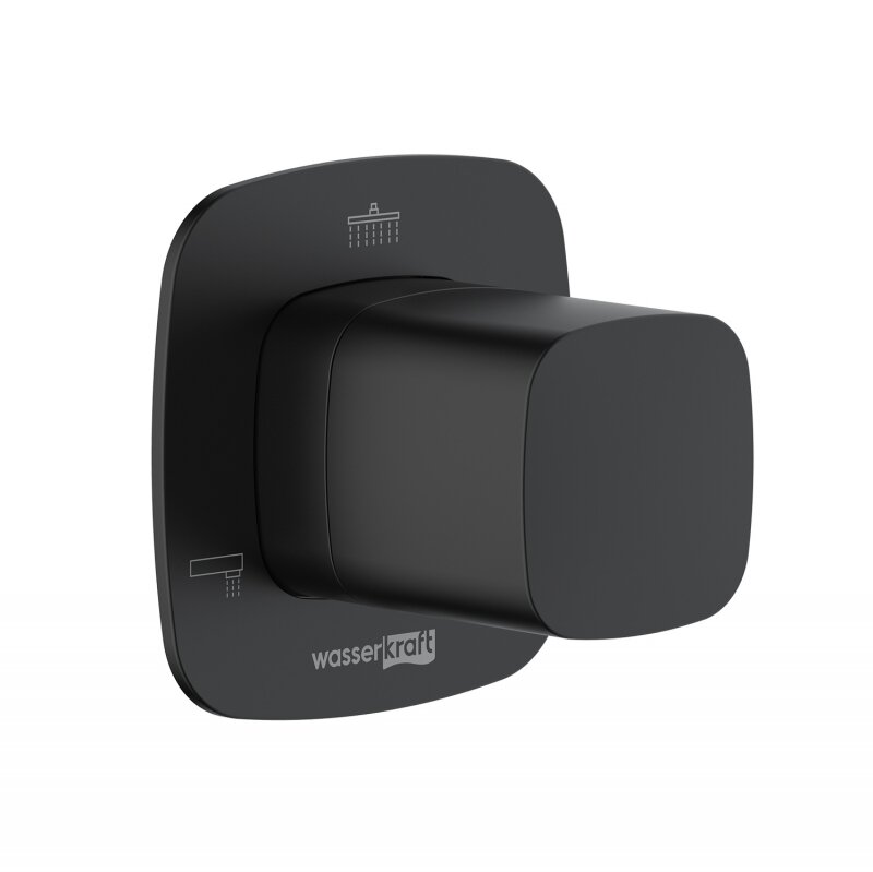 Изображение товара Переключатель потоков WasserKRAFT Nuthe на 3 потребителя, черный матовый, A265