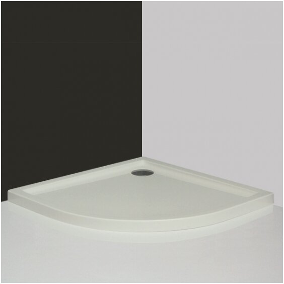 Изображение товара Душевой поддон Roth Flat Round 90x90 см из акрила с низким бортиком