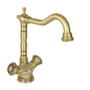 Изображение товара Смеситель для раковины Bronze de Luxe Royal 10105 бронза поворотный двухвентильный