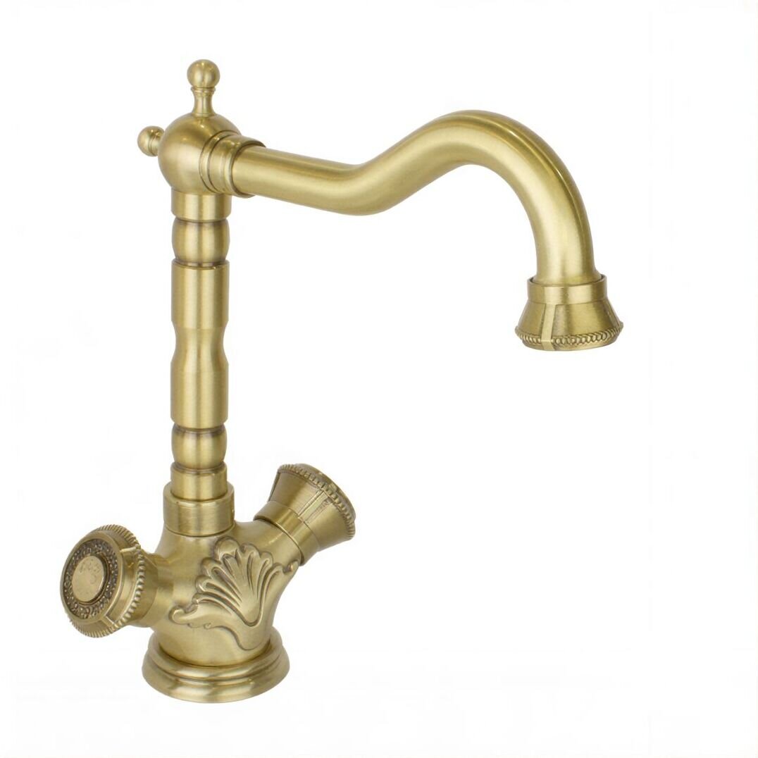 Изображение товара Смеситель для раковины Bronze de Luxe Royal 10105 бронза с поворотным изливом