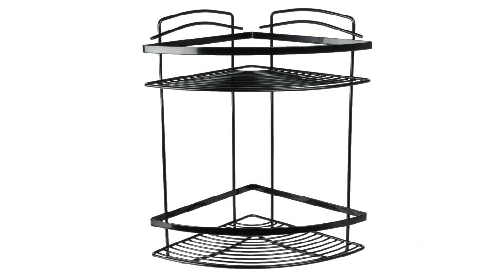 Изображение товара Угловая стальная полка Fixsen FX-850B-2 2 яруса хромированная