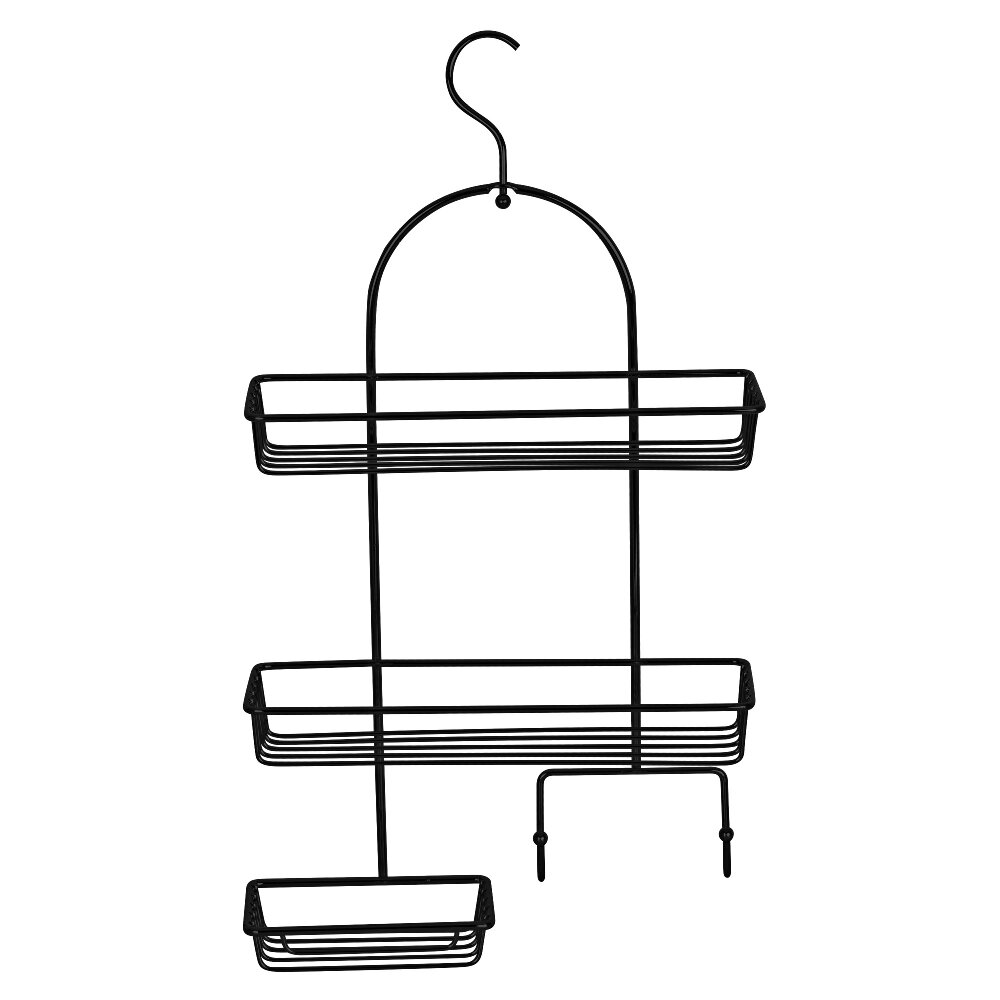 Изображение товара Полка Fixsen FX-970B 2 яруса с мыльницей черная для ванной комнаты