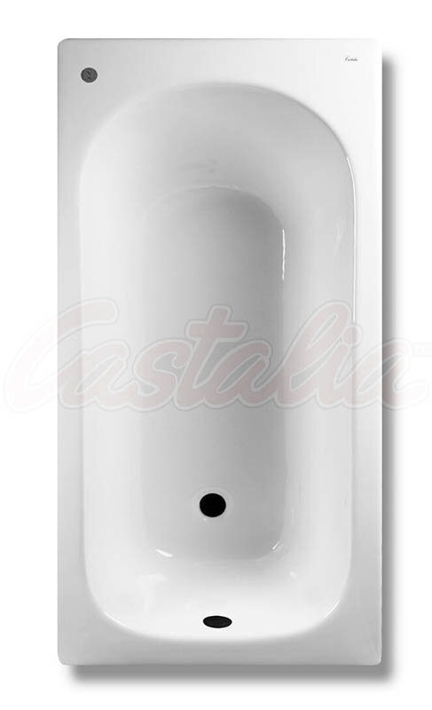 Изображение товара Чугунная встраиваемая ванна Castalia 140x70 см с регулируемыми ножками и титановой эмалью