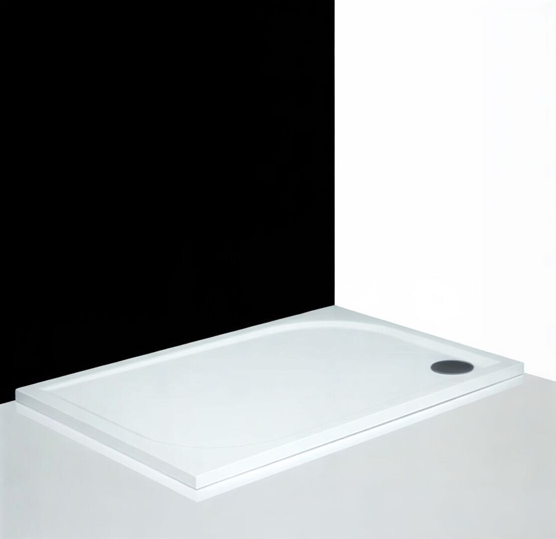 Изображение товара Душевой поддон Roth Rectan-M 100x80 см из искусственного камня с низким бортиком