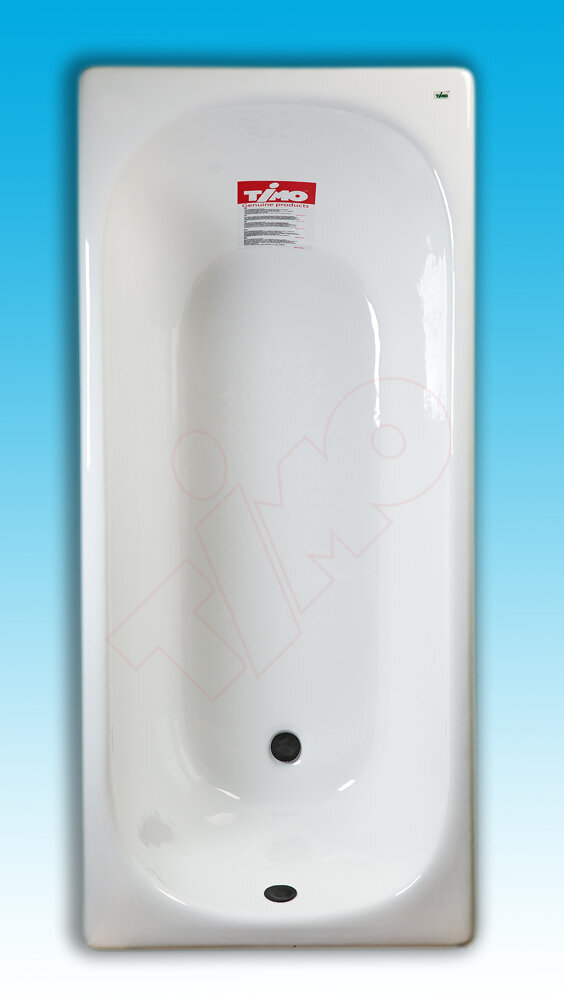 Изображение товара Чугунная ванна Timo Standard 3V 170x75 см, белая, встроенная, с регулируемыми ножками