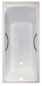 Изображение товара Чугунная ванна Timo Tarmo 3s 180x80 белая с ручками и регулируемыми ножками