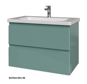 Изображение товара Тумба под раковину Caprigo Forte 80 см подвесная, зеленый (волна MU-08), 36112-MU-08