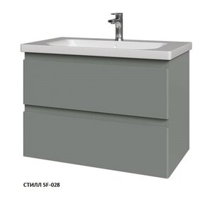 Изображение товара Тумба под раковину Caprigo Forte 80 см подвесная, серый (стилл SF-028), 36112-SF-028