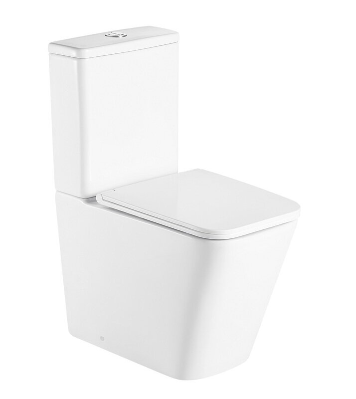 Изображение товара Унитаз-компакт D&K Berlin безободковый с сиденьем микролифт, белый DT1437016