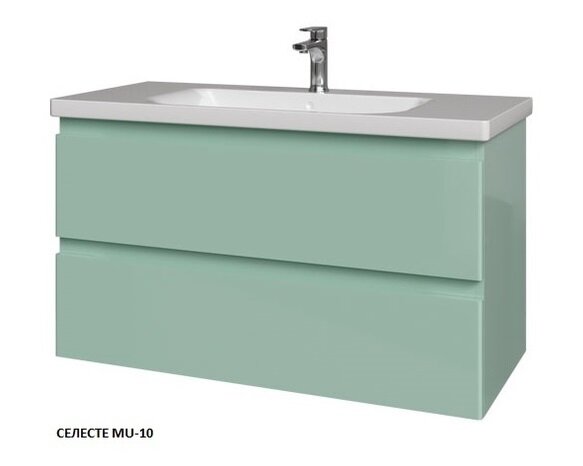 Изображение товара Тумба под раковину Caprigo Forte 100 см подвесная зеленая