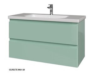 Изображение товара Тумба под раковину Caprigo Forte 100 см подвесная, зеленый (селесте MU-10), 36114-MU-10