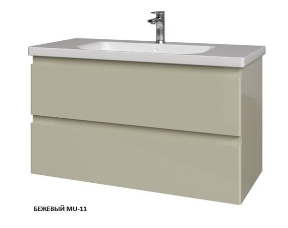 Изображение товара Подвесная тумба под раковину Caprigo Forte 100 см бежевый МДФ