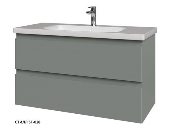 Изображение товара Тумба под раковину Caprigo Forte 100 см подвесная серый