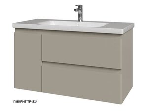Изображение товара Тумба под раковину Caprigo Forte 100 см подвесная, 1 дверь слева, серый (пикрит TP-814), 36115L-TP-814